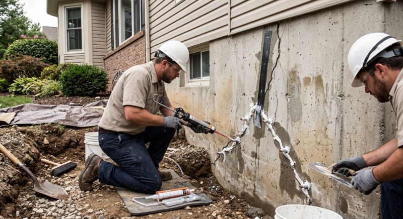 Foundation Crack Sealing in Greenville, SC